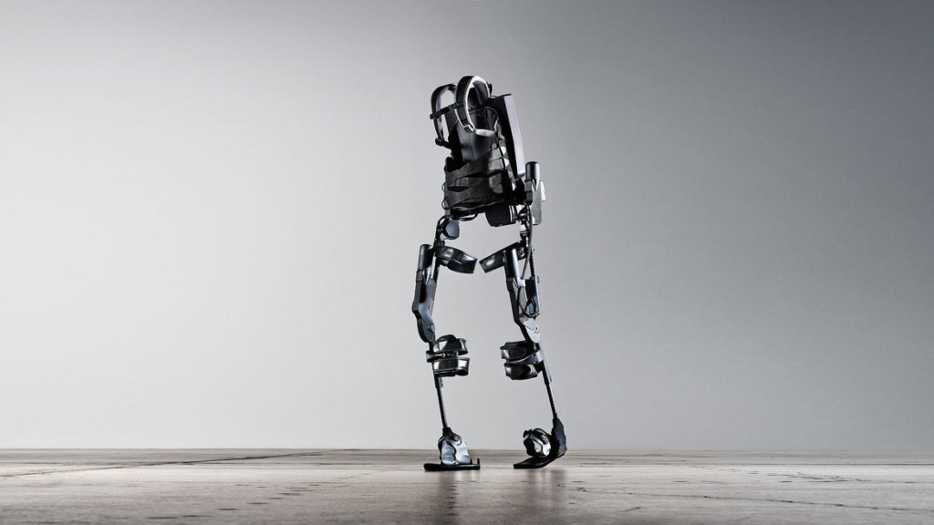 Ekso by Ekso Bionics. Sharing a lineage with the first untethered powered exoskeleton, which was developed in a U.C. Berkeley lab, the Ekso GT is a wearable bionic suit that enables individuals with any amount of lower extremity weakness to stand up and walk over ground with a natural, full weight bearing, reciprocal gait.