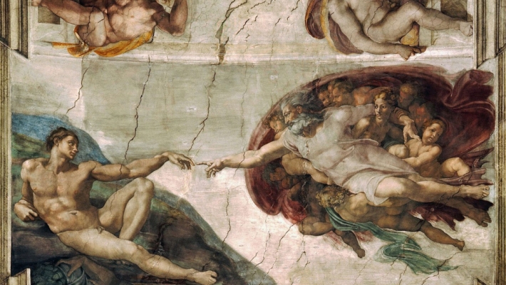 On the ceiling of Michelangelo's Sistine Chapel, God reaches out to touch Adam. The eye locks on the small gap between their index fingers, a slice of space dividing the ethereal from man.