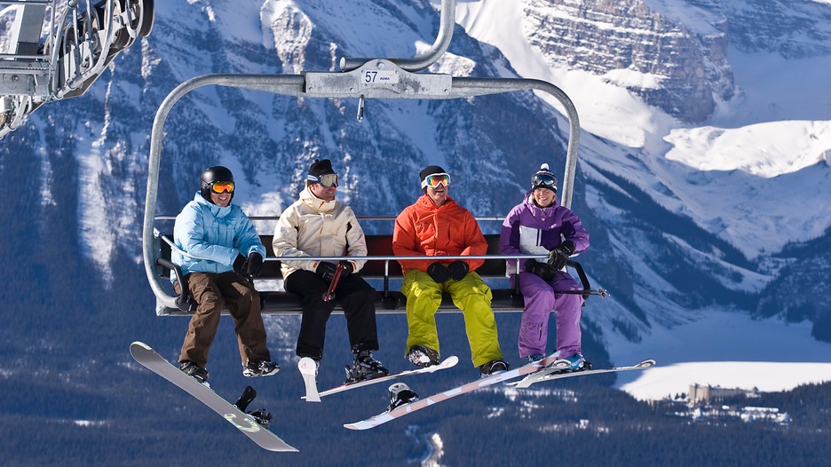 Ski Louise. Lake Louise Ski Resort, Banff Alberta.