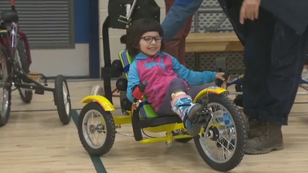 Maggie Slessor. Special bikes for Special kids. CTV Edmonton photo