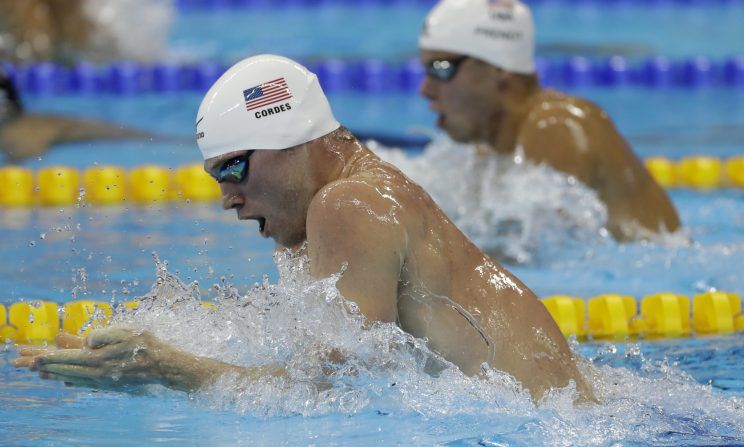 Kevin Cordes finished eighth in the 200-meter breaststroke final Wednesday. AP