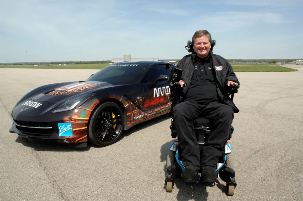 Schmidt was paralyzed in 2000 in an accident that happened during testing in the off-season. Arrow photo