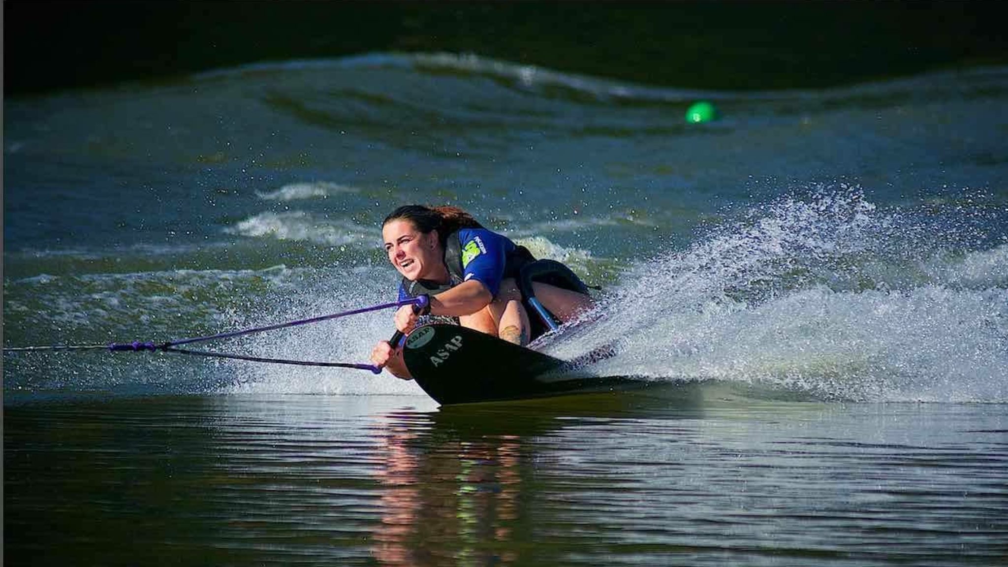 Jesi Stracham participates in an adaptive water skiing competition in Harmony, NC., in October. John Lipscomb, STAT